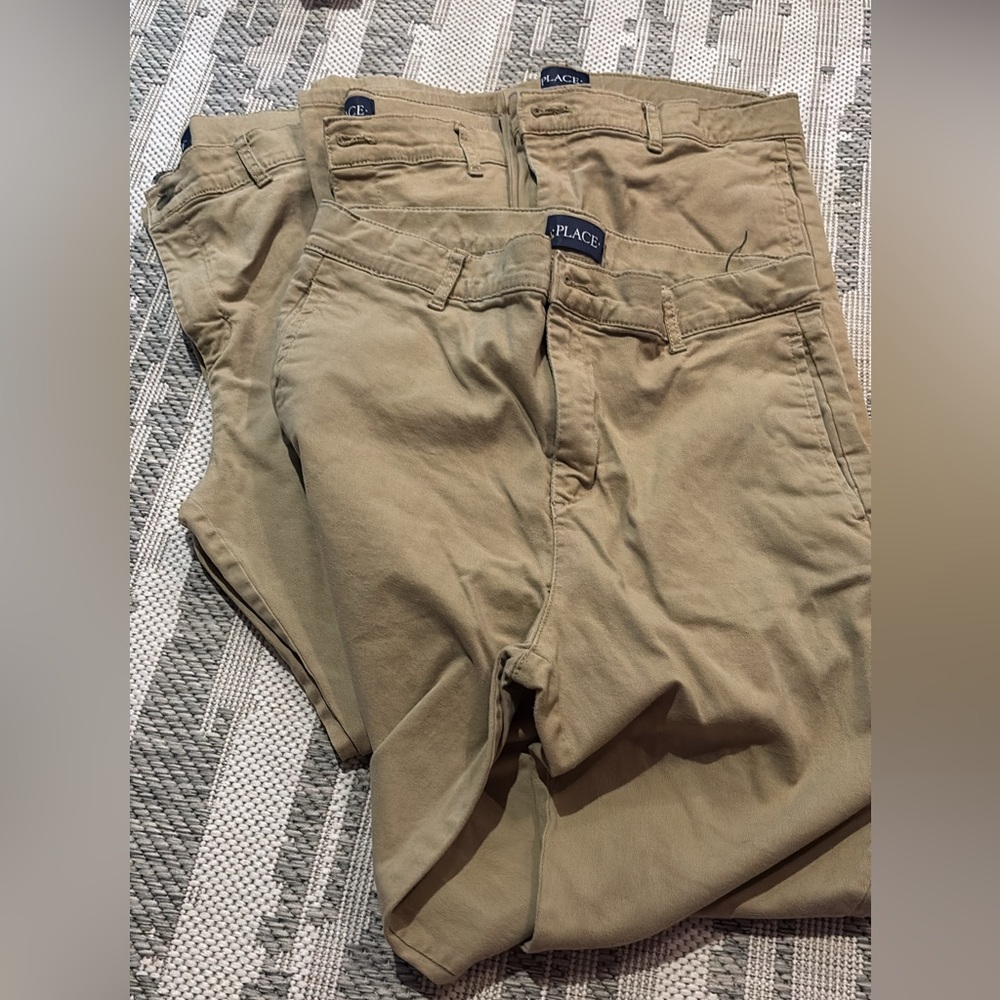 Boys khaki uniform pants (4 pair) - Sz 14H